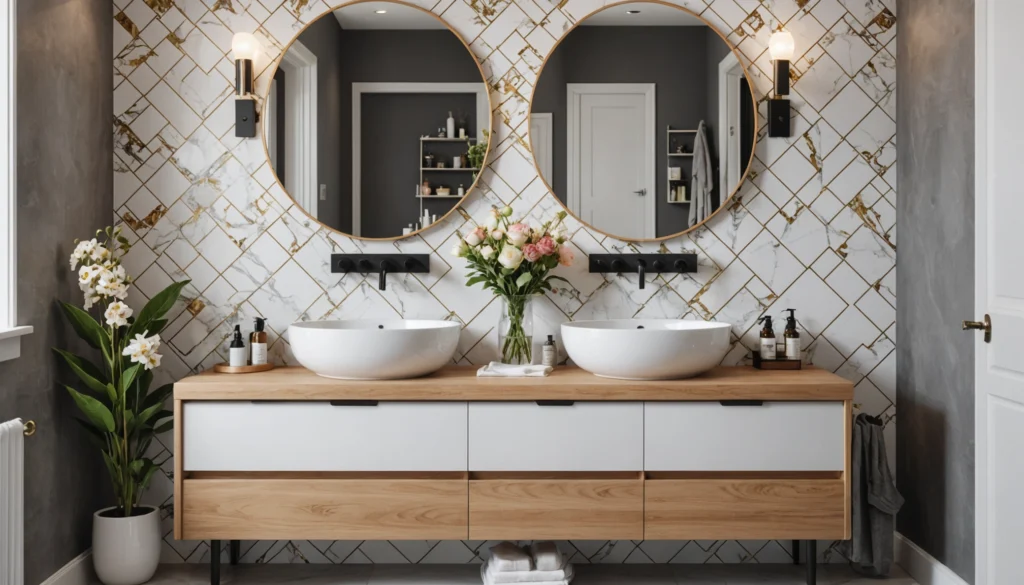 relooker meuble salle de bain avec adhésif