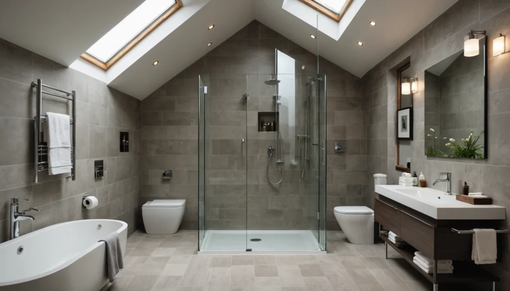 douche sous pente photos