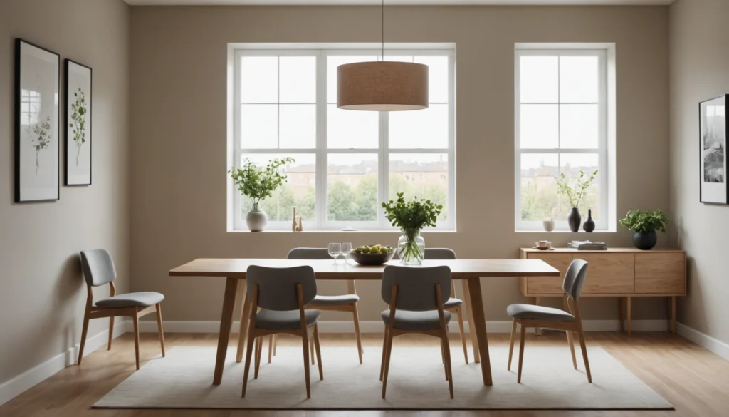 salle à manger avec banc contre le mur