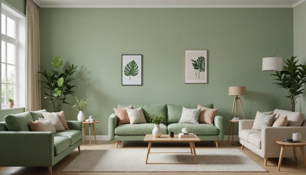 palette de couleurs mur vert pastel
