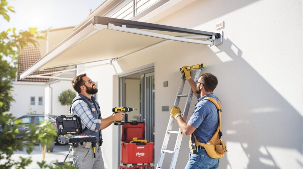 comment fixer un store banne sur une maison phenix